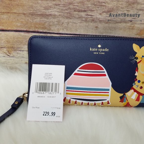Camel Neda Spice Things Up Wallet Kate Spade Blue - Picture 6 of 14